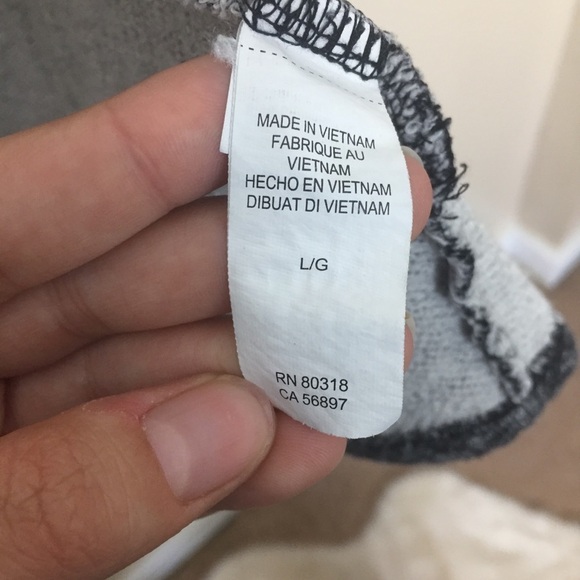 [Lucky Brand] Large Gray Open Front Cardigan Sweater - Picture 5 of 8